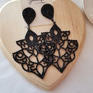Black Crystal Earrings